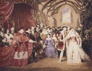 James Stephanoff The Banquet Scene,king Henry- The fairest hand i ever touched play of henry VIII.Act i scene 4.Painted by command of His Majesty (mk47) Germany oil painting reproduction